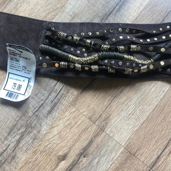 Dark Brown Italian Leather Belt main image 4